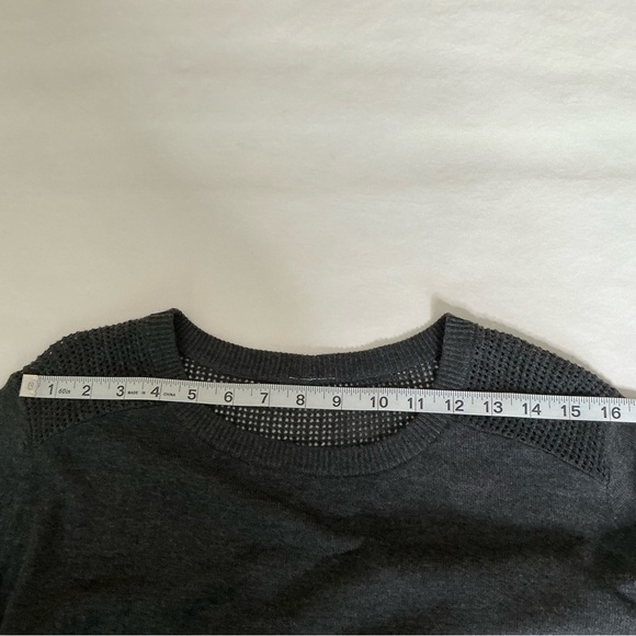 Lululemon Back to Balance Sweater Split Back Long Sleeve in Charcoal Gray - Picture 11 of 15